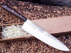 Cuchillo de Chef Artesanal de Acero Forjado de Alto Carbono de Ocho Pulgadas con Mango de Micarta, Cuchillo de Cocina Artesanal - Product Image 5