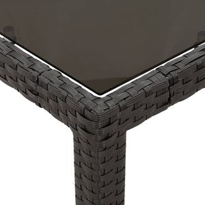 Juego de Comedor para Jardín en Negro y Blanco Crema para Patio, Muebles de Exterior - Product Image 6