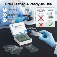 Pre Cleaned 25x75mm Microscope Slides with Multiple Types for Laboratory Histology and Microscopy Use Plain Frosted Concave