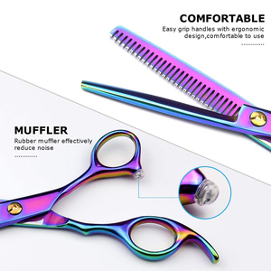 Juego de Tijeras de Peluquería Profesionales de Acero Inoxidable con Punta Afilada, Herramientas de Belleza para Corte de Cabello en Salón - Product Image 5