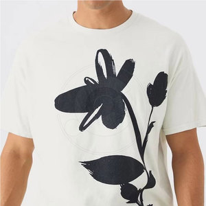 เสื้อยืดพิมพ์ลายพัฟฟ์สุดเทรนดี้สำหรับผู้ชาย เนื้อผ้าฝ้ายระบายอากาศ ใส่ได้ทุกวัน แฟชั่นทันสมัย เสื้อยืดพิมพ์ลายพัฟฟ์ผ้าฝ้ายนุ่ม สวมใส่สบายๆ - Product Image 3