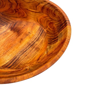 Tazón de Ensalada de Madera Hecho a Mano – Tazón de Madera Natural para Servir en la Cocina, Vajilla Rústica para Mesa, Tazón Ecológico para Frutas y Ensaladas - Product Image 2