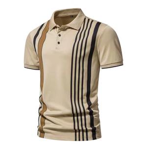 เสื้อโปโลแฟชั่นลำลองสำหรับผู้ชาย เสื้อโปโลสีพื้นเรียบง่าย เสื้อโปโลสำหรับทำงานในองค์กร เสื้อโปโลผ้าฝ้ายป้องกันการเป็นขุย - Product Image 2