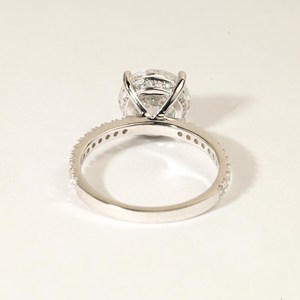 Bague en diamant de laboratoire taille ronde, or massif 14K 18K, alliance éternité pour femme, bijoux en platine - Product Image 5