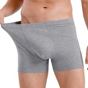Calzoncillos Largos Personalizados con Logotipo para Hombre, Calzoncillos Boxer Alargados de Alta Calidad, Clásicos, Sólidos, de Algodón Elástico - Product Image 2