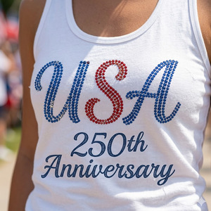 Camiseta sin Mangas Patriótica Personalizada para Mujer, Blanca, con Estampado Gráfico, Informal, para Verano - Product Image 5