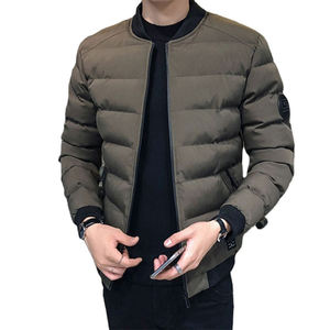 Veste matelassée en duvet de haute qualité, manteau rembourré pour hommes, veste à logo personnalisé, veste d'hiver chaude noire à capuche pour hommes - Product Image 1