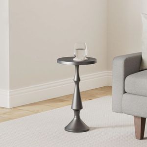 Mesa Multiusos de Aluminio para Bebidas, Ideal para Sala de Estar, Dormitorio, Patio y Balcón, Ideas de Arreglos de Muebles - Product Image 3