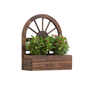 Jardinière murale décorative en bois pour plantes, support mural suspendu pour balcon, échelle à plantes de jardin, fabriqué au Vietnam - Product Image 6