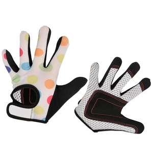 Guantes de ciclismo con dedos completos, diseño de lunares, malla transpirable, guantes deportivos de verano para exteriores - Product Image 1