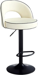 Modern Nordic Black Adjustable Bar <b>Stool</b> for Home Bar Simple Black Finish Counter Height Bar Chair - Product Image 5