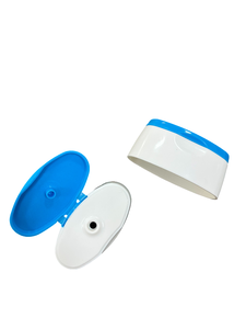 OEM/ODM Custom Oval Plastic Flip Top Cap 2-Color Cosmetic <b>Bottle</b> Closure Snap On Shampoo <b>Squeeze</b> Tube Lid - Product Image 3