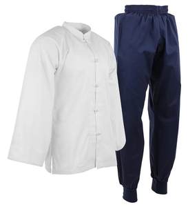 ชุดกังฟูคุณภาพสูง ชุดศิลปะการต่อสู้ รับสั่งทำโลโก้ ชุดยูนิเซ็กซ์ โพลีเอสเตอร์/คอตตอน สวมใส่สบาย ทรงโอเวอร์ไซส์ - Product Image 1