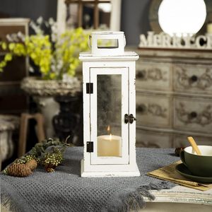 Faroles Colgantes de Madera Rústicos Decorativos para Exteriores, Ideales para Decoración de Bodas, Hechos a Mano - Product Image 1