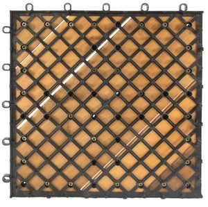 Azulejos de cubierta de madera de acacia premium-Pisos de exterior para jardín, patio y pavimento, diseño de 6 listones - Product Image 3