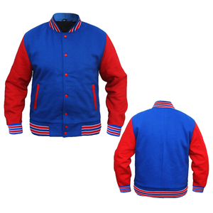 Classic Wool Blend Varsity Jacket Leather Sleeves Unisex Retro Letterman Bomber Stand Collar Solid Casual Streetwear Winter <b>Coat</b> - Product Image 1