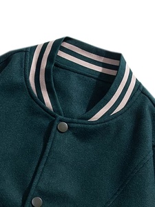 Chaqueta Varsity de Cuero de Diseñador al por Mayor, Chaquetas Varsity de Cuero para Hombre Tallas Grandes, Chaqueta de Cuero Ligera Informal Estilo Preppy con Botones - Product Image 4