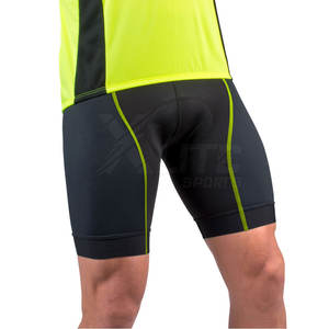 Pantalones Cortos de Ciclismo para Hombre, de Cintura Alta, Sin Costuras, Transpirables, de Spandex/Poliéster, Ajustados, para Gimnasio, Entrenamiento, Yoga, Running y Fitness - Product Image 3