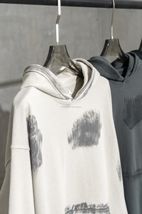 Ensembles de sweat à capuche et sweat-shirt à imprimé Acid Wash pour hommes Sweats à capuche unis brodés pour l'hiver Survêtement fabriqué - Product Image 5