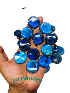 Cabujones de labradorita de forma redonda natural, piedras preciosas sueltas para la fabricación de joyas, piedra colgante de mezcla de todos los tamaños - Product Image 3