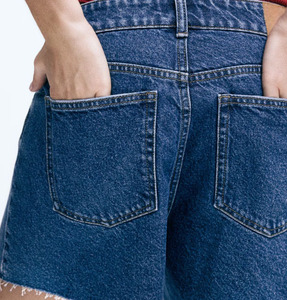 Shorts de Mezclilla para Mujer, Estilo Vintage, Moda de Verano, Fabricante de Ropa de Marca Privada OEM ODM, Shorts Personalizados de Fábrica - Product Image 2