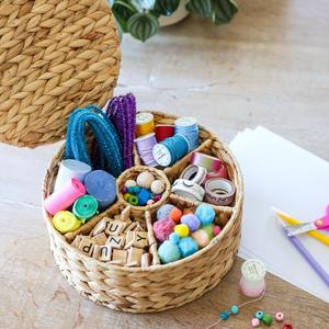 Caja de Almacenamiento para Té con 7 Compartimentos Grandes, Cesta de Almacenamiento Hecha a Mano, Ecológica, Hecha en Vietnam, Venta al Por Mayor - Product Image 6