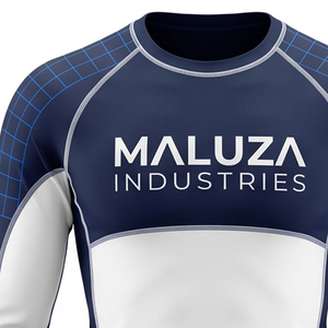 OEM Unisex Short Sleeve Rash Guard Swimwear UV Protection <b>Compression</b> Athletic Jersey Fitness Gym Training 100% Cotton Quick Dry - Product Image 3