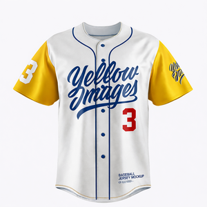 Maillot de baseball brodé sur mesure, grande taille, OEM, marque privée pour clubs, équipes, ligues, écoles sportives |   Uniforme professionnel à boutons sur le devant - Product Image 4