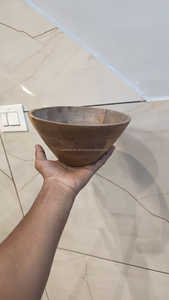 Ensaladera de madera de mango puro para desayuno y cena con fruta natural hecha a mano y cuenco de madera para ensalada de SANIYA HANDICRAFT - Product Image 2