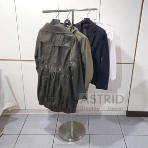 ขาตั้งโชว์เสื้อผ้าแบบโบราณ ขนาด 136 ซม. สีเงิน สแตนเลสสตีล ถอดประกอบได้ ปรับระดับได้ ตั้งพื้นได้ ประกอบง่าย - Product Image 6