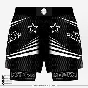 Premium Mens MMA Fight Shorts 2-in-1 Quick Dry Stretch Lightweight Breathable Sports Shorts Inner Compression Liner Elastic - Product Image 6