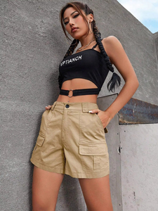 Nouvel Arrivage – Short de Fitness Femme Taille Haute Personnalisé, Grande Taille, Respirant, Disponible en Gros - Product Image 2