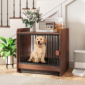 Lockable Door Indoor Dog <b>Crate</b> with Removable Tray Convenient Features for Your Furry Friend - Product Image 3