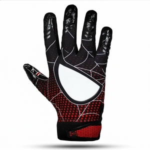 Gants de football américain et de rugby en cuir synthétique respirant antidérapant à doigts entiers, design personnalisé, gants de sport unisexes pour hommes - Product Image 4