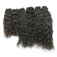Perruques, queues de cheval et frontales assorties Tyagi indiennes 100% cheveux vierges Remy bouclés serrés, tissage double machine, avec closure frontale complète en dentelle