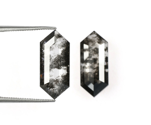 Diamante Cultivado en Laboratorio de 4.0 Ct, Corte Hexagonal, Tipo Sal y Pimienta, Certificado por IDC, Valoración de Terceros para Joyería, de un Exportador Indio de Diamantes - Product Image 1