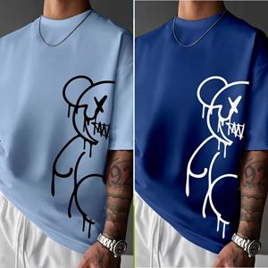 Camiseta de Cuello Redondo Estampada para Hombre, Talla Grande, Personalizada al por Mayor, Informal, de Verano, de Manga Corta, Gráfica, Suave, Transpirable, de Algodón - Product Image 2