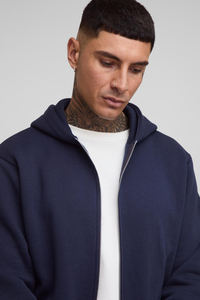 เสื้อฮู้ดซิปคุณภาพสูงแบบสั่งทำพิเศษ ยูนิเซ็กส์ สำหรับฤดูใบไม้ร่วง ปักลาย 100% ผ้าฝ้ายเนื้อหนา สตรีทแวร์ผู้ชาย - Product Image 3