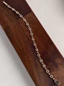 Moissanite Asscher & Round Cut Diamond Tennis <b>Bracelet</b> For Women's 925 Sterling <b>Silver</b> Fine Gold Plated Party Gift For Lovers - Product Image 2