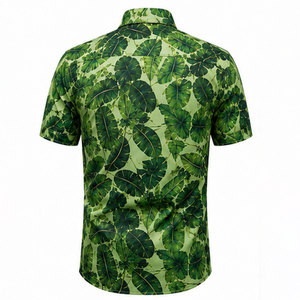 Chemise à manches courtes pour homme, imprimé graphique, coupe moderne et tissu respirant, imprimé floral - Product Image 2