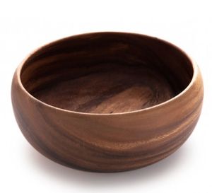 Bol de service vintage en bois de style américain, fait main, durable, vaisselle, saladier, ustensiles de table, meilleur prix - Product Image 4