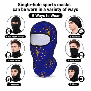 Splendid Apparel - Pasamontañas con Bandera de Indonesia, Unisex, para Adultos, para Deportes al Aire Libre, Transpirable, Impermeable, de Poliéster, 58-60 cm - Product Image 4