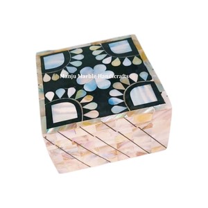 Hautement recommandé Top dernière Production de luxe nacre MDF vadrouille boîte d'incrustation d'os pour le stockage de bijoux article de décoration cadeau - Product Image 1