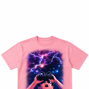 Camiseta con cuello redondo y estampado gráfico personalizado, 100% algodón jersey, tela ecológica, estilo vintage, manga corta, para uso unisex. - Product Image 3