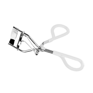 En gros Recourbe-cils pour femmes en acier inoxydable poli miroir, mini, avec poignée blanche - Product Image 2