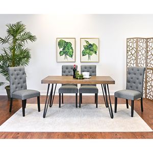 Set da pranzo Ashford da 5 pezzi, tavolo Hairpin con 4 sedie, 4 opzioni di colore - Product Image 2