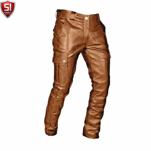กางเกงคาร์โก้ SUMROOS INDUSTRY PU เอวกลาง ความยาวเต็มตัว สวมใส่สบาย เป็นมิตรกับสิ่งแวดล้อม กันลมในฤดูหนาว สีพื้น สำหรับผู้ชายและผู้หญิง ทรงปกติ - Product Image 1
