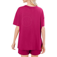 Ensemble t-shirt court et short blanc pour femme, manches courtes, col rond, décontracté, printemps été, tricoté en coton, tenue 2 pièces