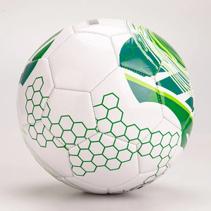 Balón de fútbol multicolor tamaño 5, cosido a máquina, balón de fútbol de PVC tamaño 5, balones cosidos a máquina, balón de fútbol con logo personalizado - Product Image 1