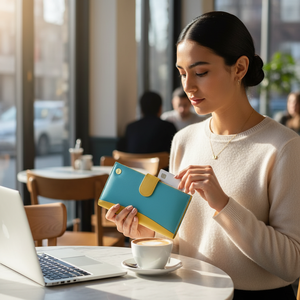 WRIZA Womens Genuine Leather RFID Blocking <b>Wallet</b> Slim Clutch Purse 16 Card Slots 3 Compartments Lightweight Elegant Daily - Product Image 3